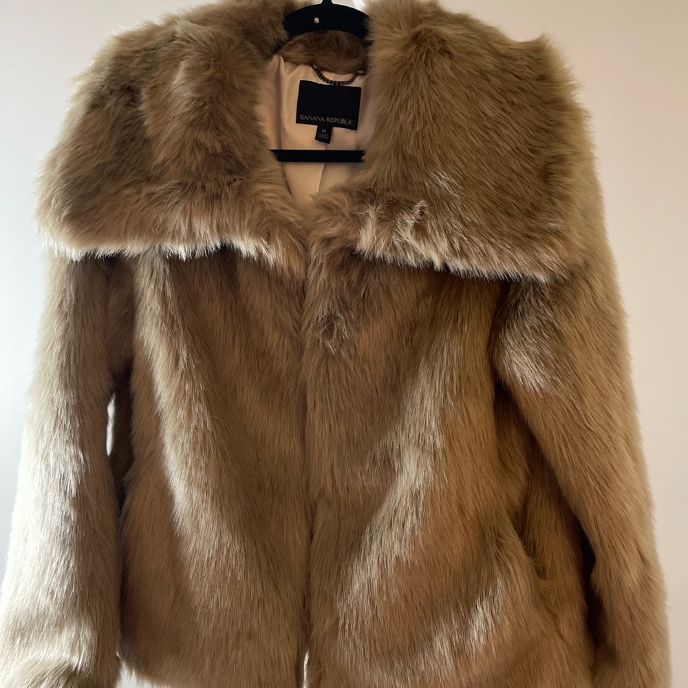 Banana Republic fur jacket